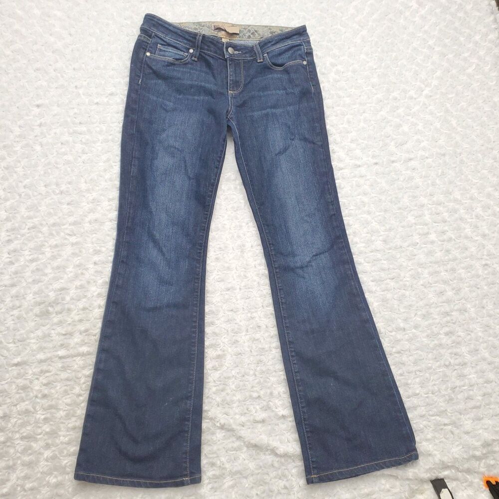 Paige Premium Laurel Canyon Bootcut Jeans Womens Size 28 Dark Blue Stretch